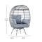 Flash Furniture Zola Gray Oversized Wicker Egg Swivel Lounge Chair w/4 Cushions SB-C-335-GY-GY-GG - alternate 7